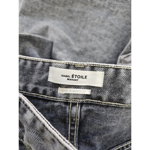 New Isabel Marant Hominy Trousers Jean Lilac Washed Gray Size 40 US 8 - Picture 10 of 10